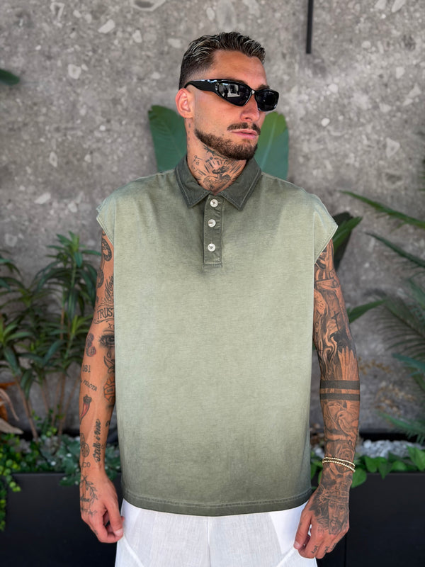 POLO SMANICATA WASH