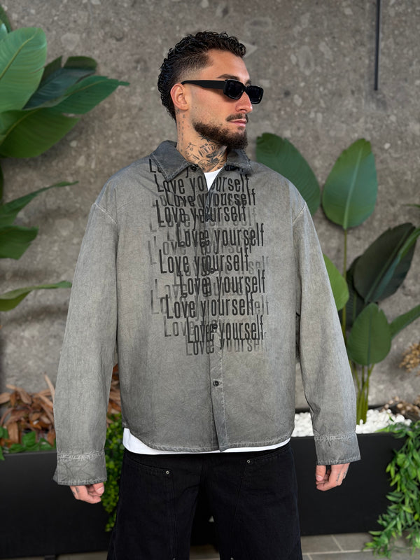 CAMICIA SCRIPT SFUMATA