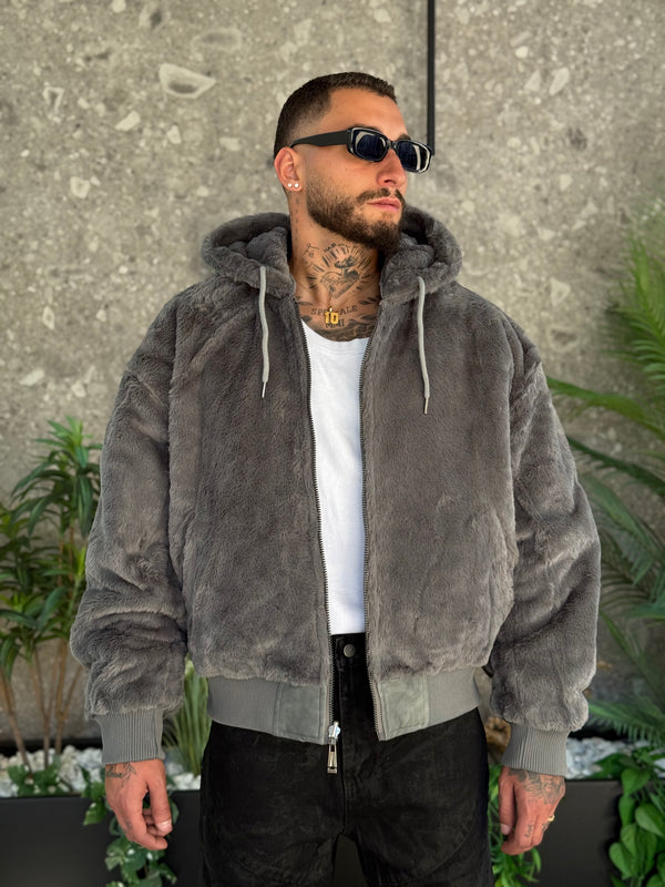 JACKET PELLE REVERSIBILE MARMO