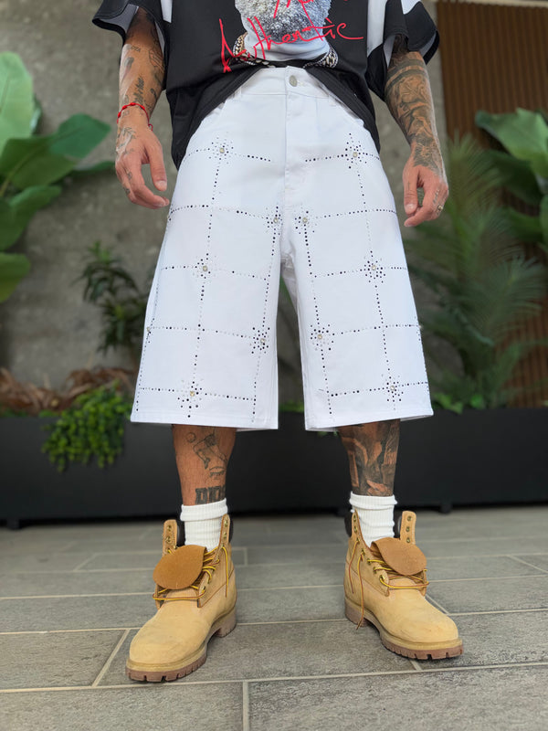 SHORT BNK. DIAMOND RAGGI WHITE