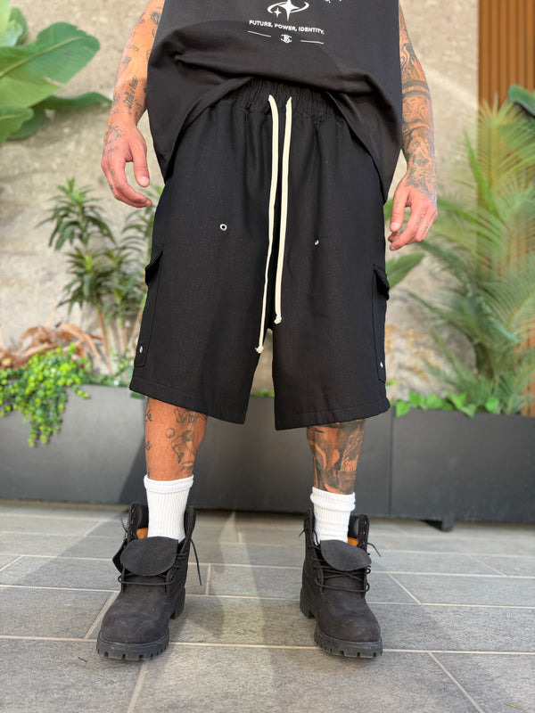 SHORT CARGO BLACK CIRC.