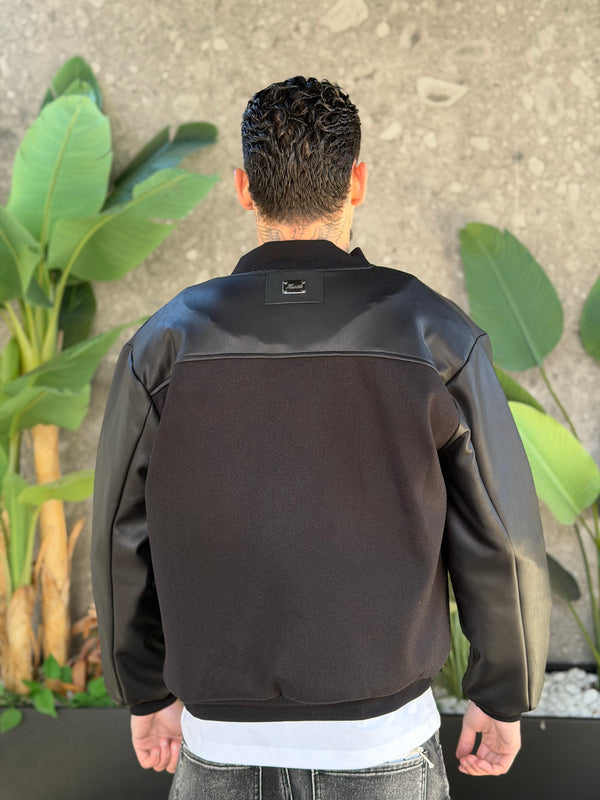 BOMBER ZIP HUSTLE BLACK