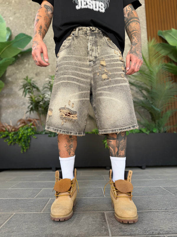 SHORT ROTTURE SABB. BLACK