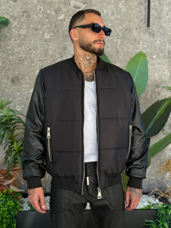 BOMBER PREMIUM MANICA PELLE