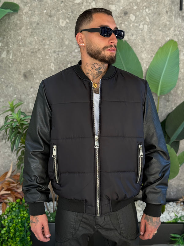 BOMBER PREMIUM MANICA PELLE