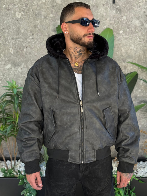 JACKET PELLE REVERSIBILE