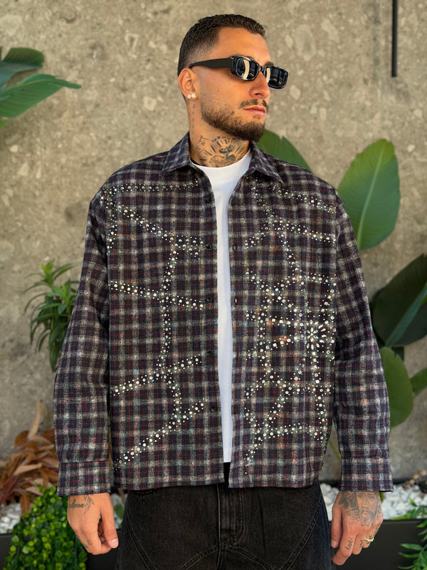 CAMICIA STRASS BUNKER BLACK