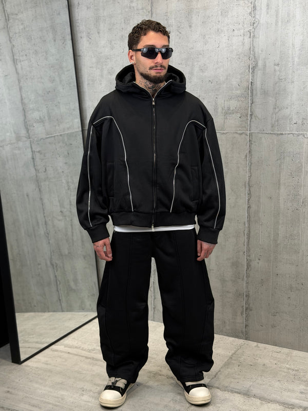 TRACKSUIT ZIPPED FULL BLACK