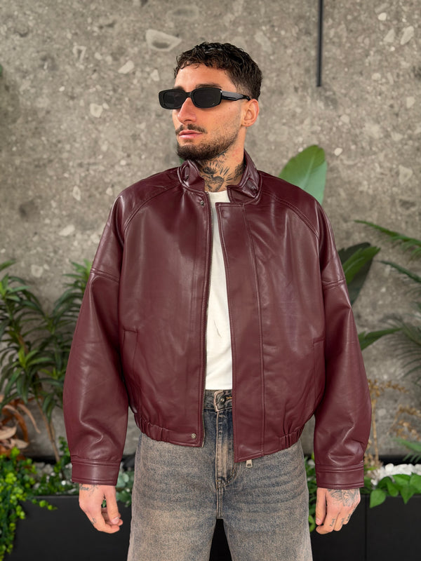 LEATHER JACKET BORDEAUX