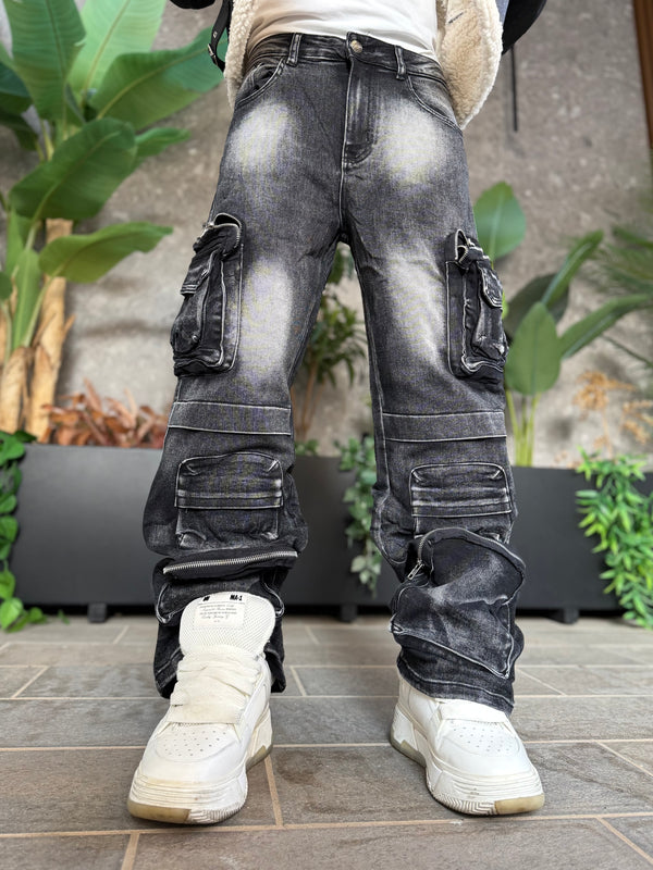 CARGO GREY POCKET BAGGY