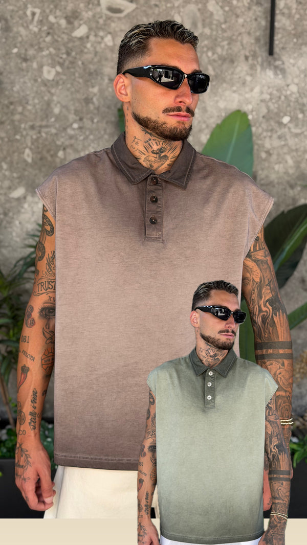 POLO SMANICATA WASH