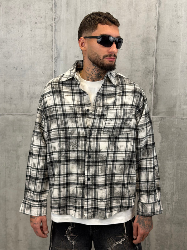 CAMICIA QUADRI SPORCATA