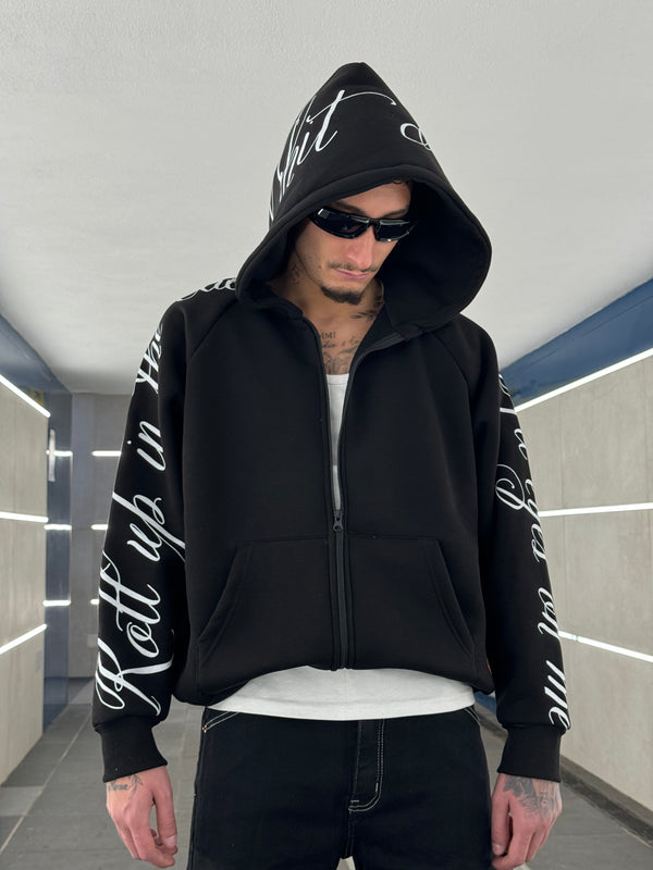 HOODIE BOXY ZIP CNTC. BLACK