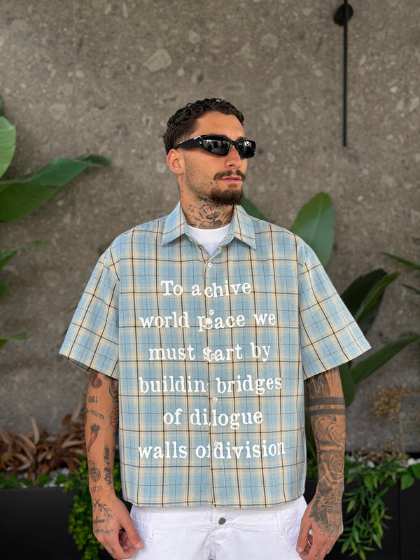 CAMICIA SCRIPT AZUL