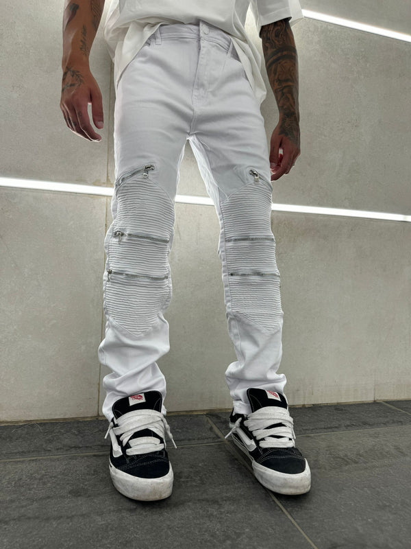 BIKER MULTIZIP WHITE