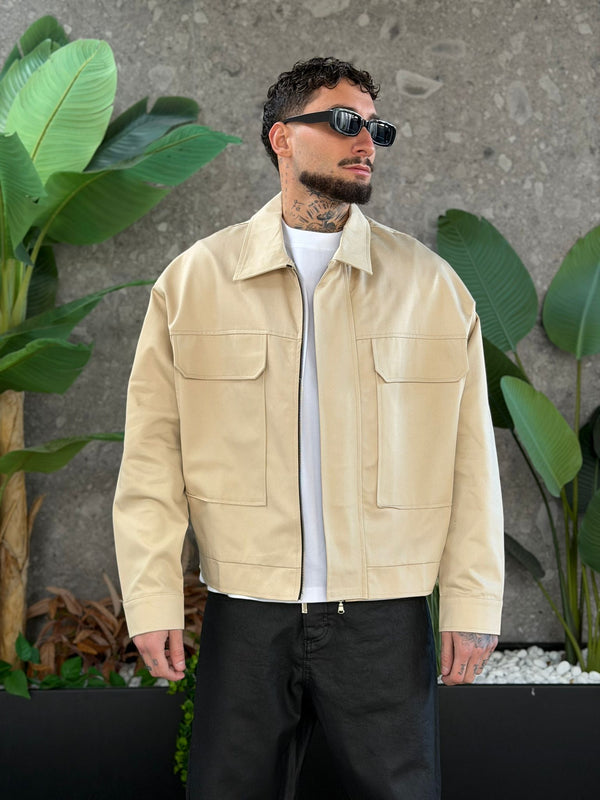 JACKET CROP ZA* NEW CREAM