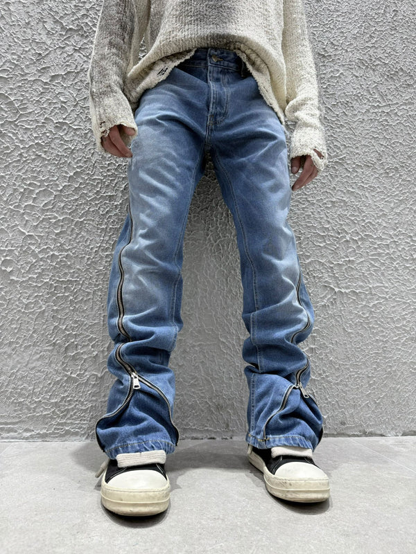 FLARE DENIM ZIP